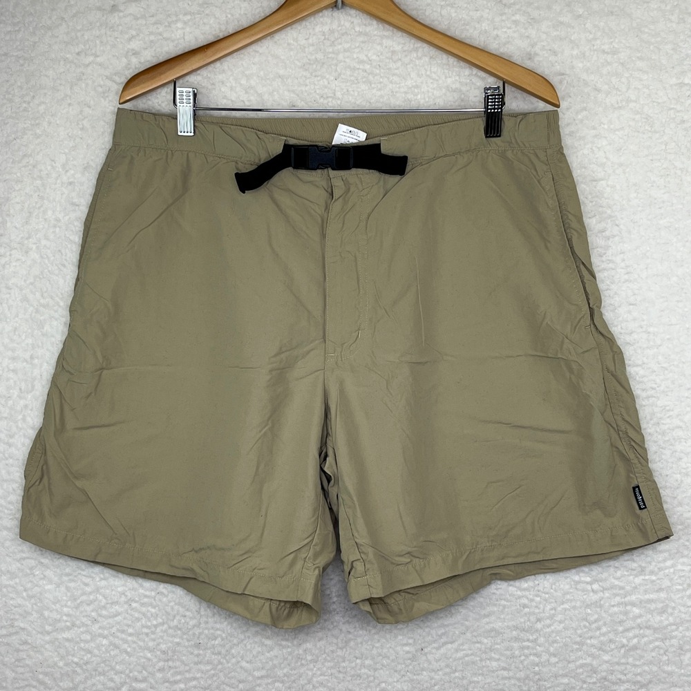 Patagonia Gi III Shorts Mens XL Khaki Tan Nylon Hiking Belted 7" Inseam 57321